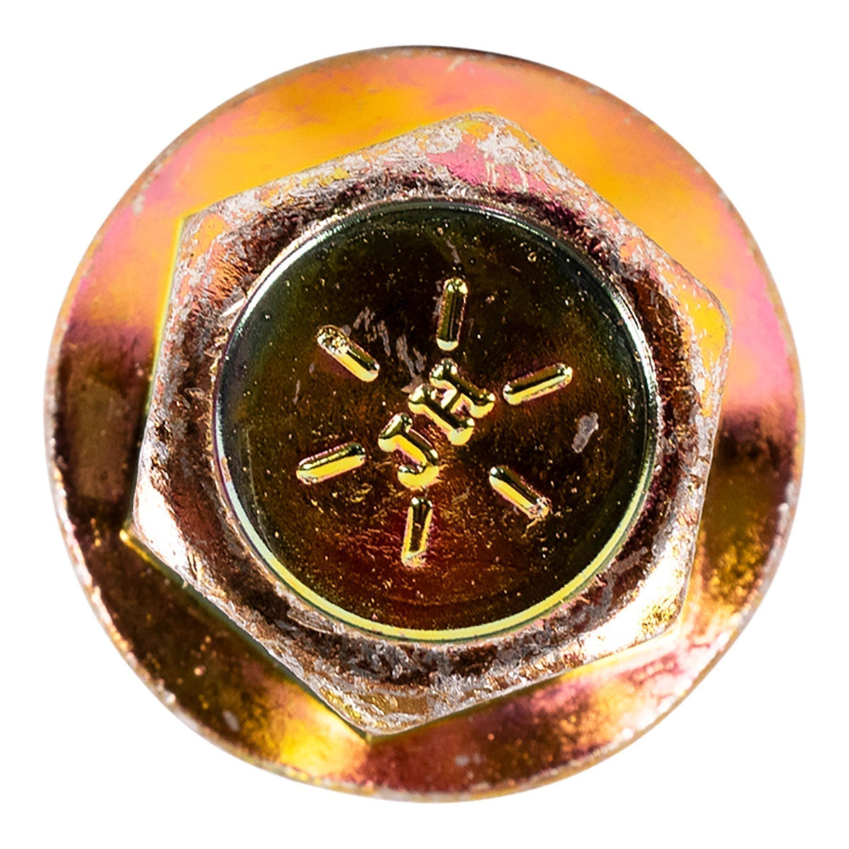 1/2"-13 x 3-1/2" Conquest Grade 8 Non-Serrated Flange Bolt - Zinc Yellow