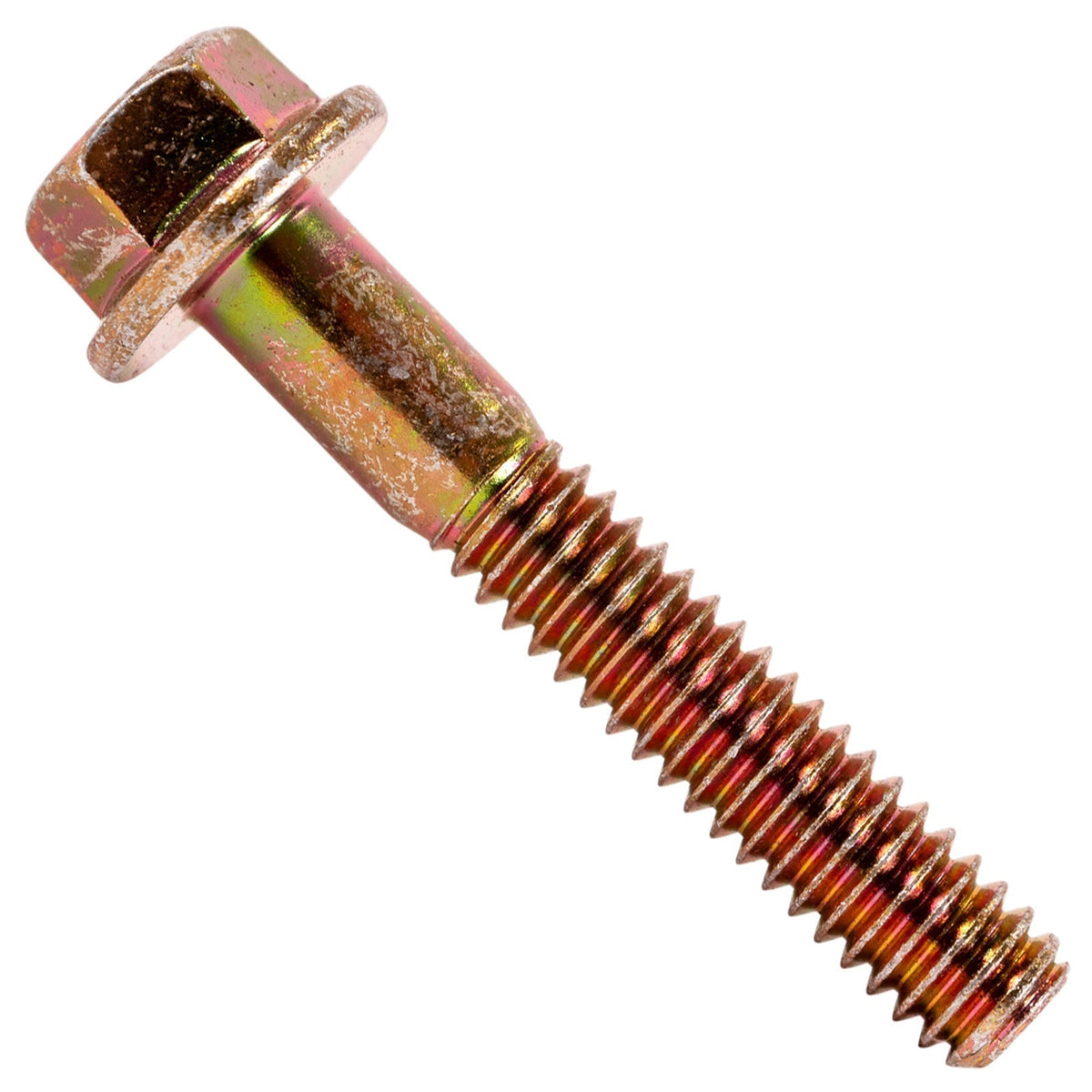1/4"-20 x 1-1/2" Conquest Grade 8 Non-Serrated Flange Bolt - Zinc Yellow