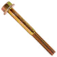 1/4"-20 x 2-1/4" Conquest Grade 8 Non-Serrated Flange Bolt - Zinc Yellow