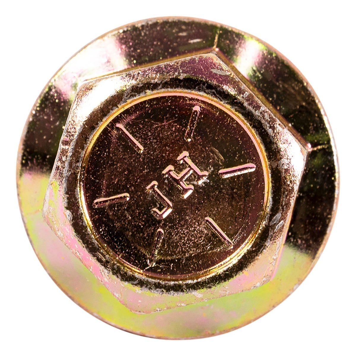 3/4"-10 x 2-1/2" Conquest Grade 8 Non-Serrated Flange Bolt - Zinc Yellow
