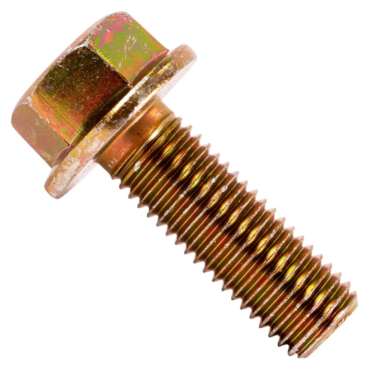 3/4"-10 x 2-1/4" Conquest Grade 8 Non-Serrated Flange Bolt - Zinc Yellow