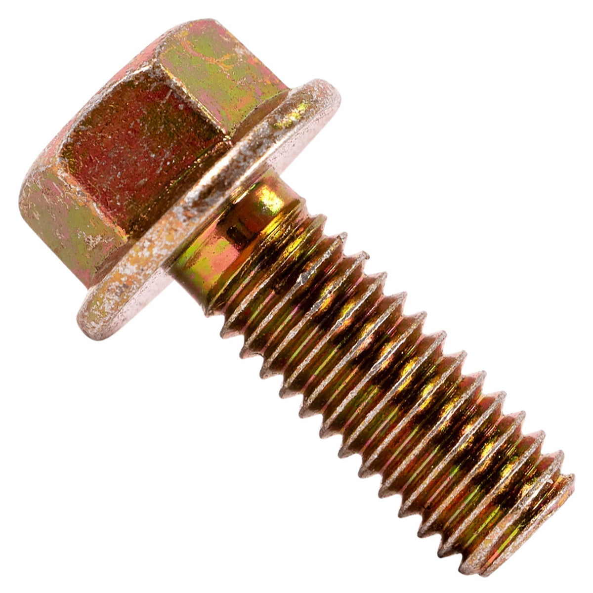 3/8"-16 x 1" Conquest Grade 8 Non-Serrated Flange Bolt - Zinc Yellow