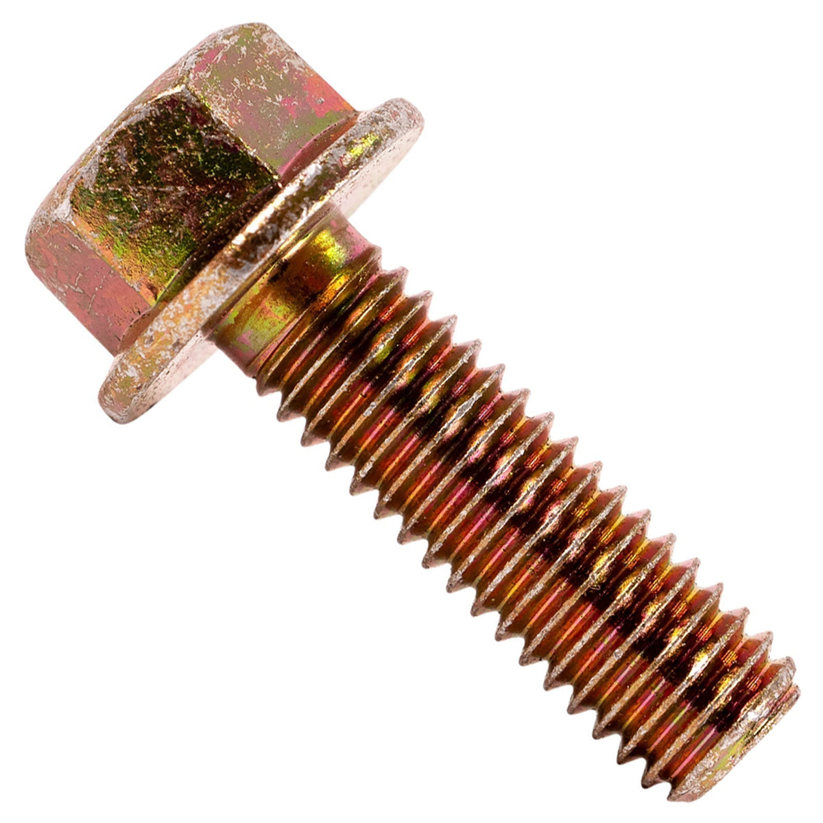 3/8"-16 x 1-1/4" Conquest Grade 8 Non-Serrated Flange Bolt - Zinc Yellow