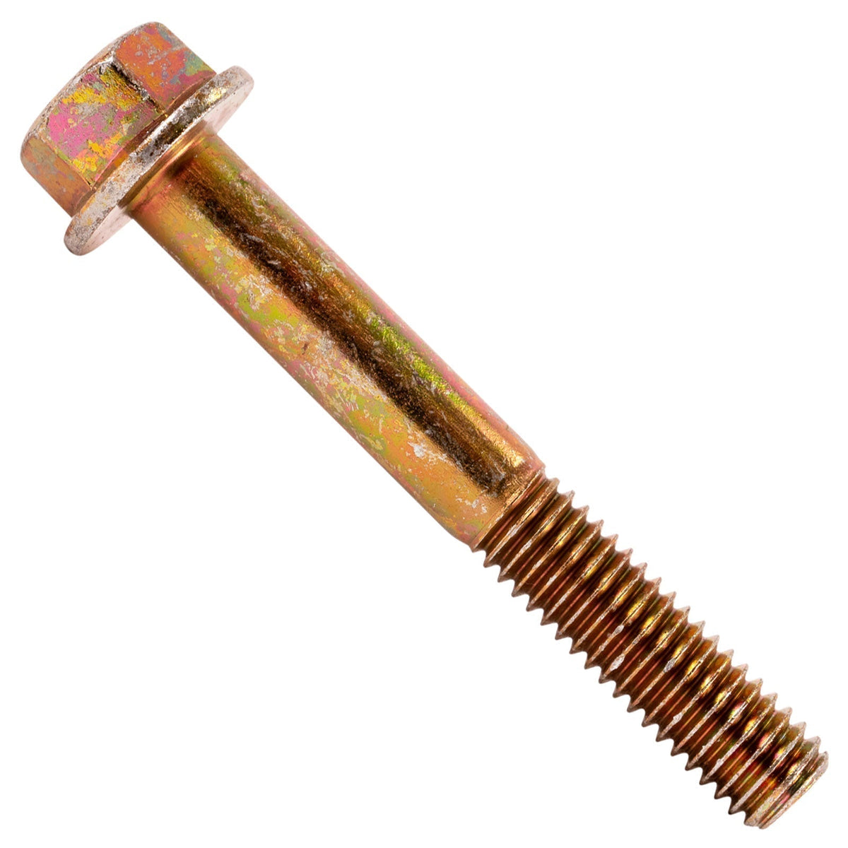 3/8"-16 x 2-3/4" Conquest Grade 8 Non-Serrated Flange Bolt - Zinc Yellow