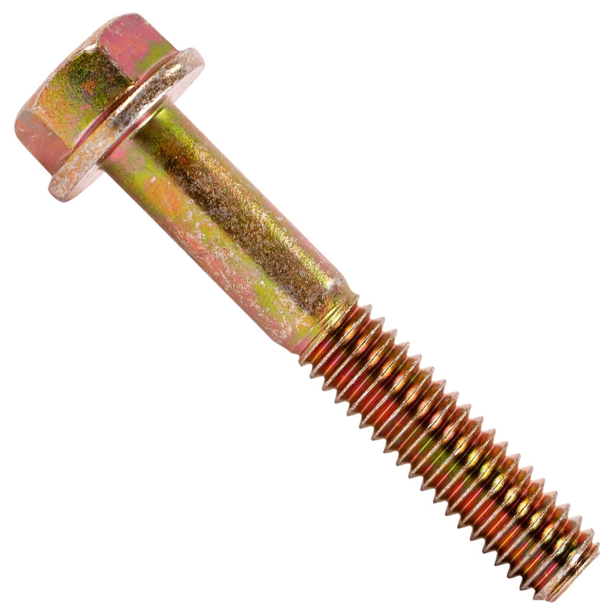 5/16"-18 x 2" Conquest Grade 8 Non-Serrated Flange Bolt - Zinc Yellow
