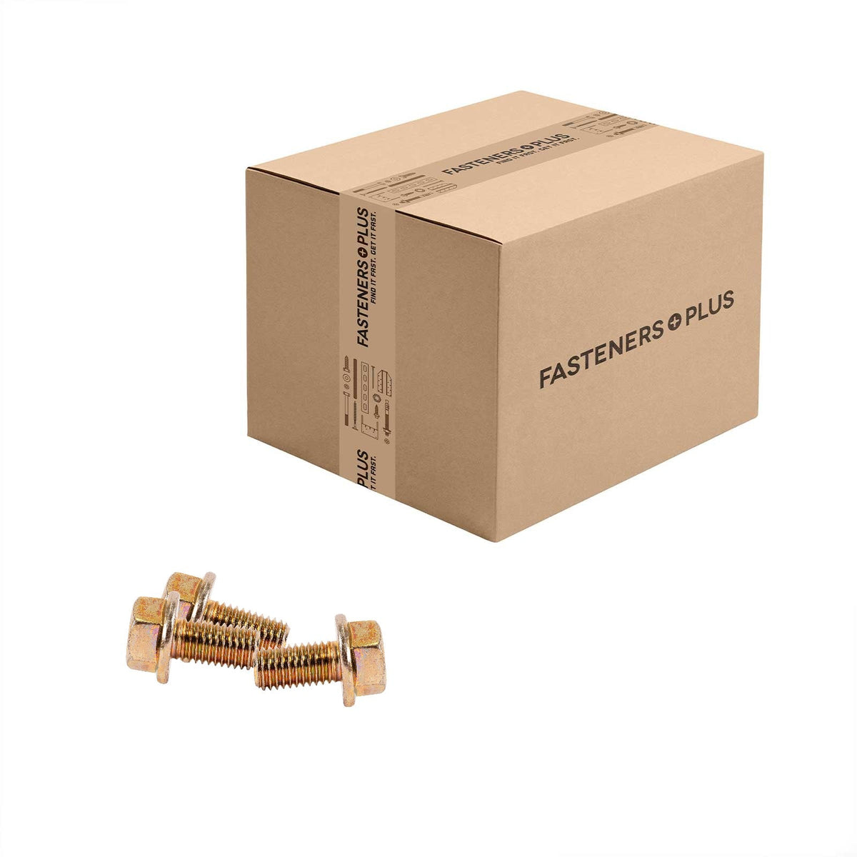 Conquest 5/8" x 1-1/4" Grade 8 Non-Serrated Flange Bolt - Zinc Yellow - Carton of 160