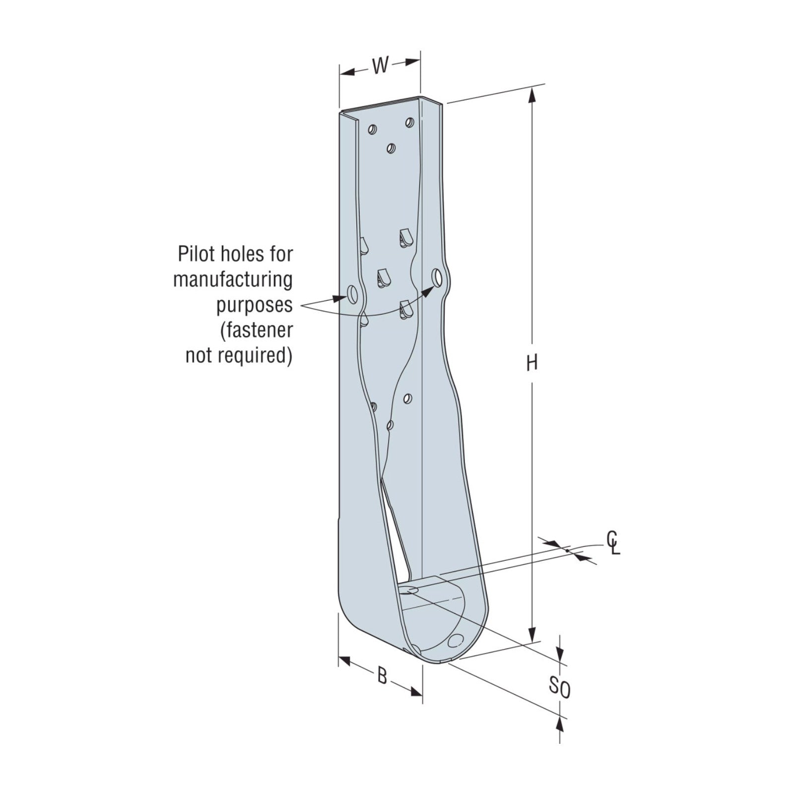 Simpson HDUE7 14-11/16" Predeflected Holdown