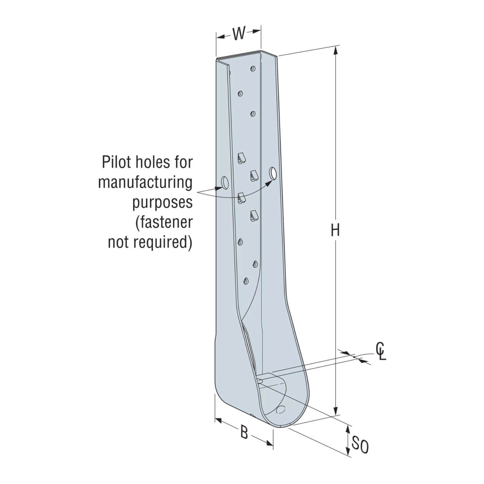 Simpson HDUE9 17-3/8" Predeflected Holdown