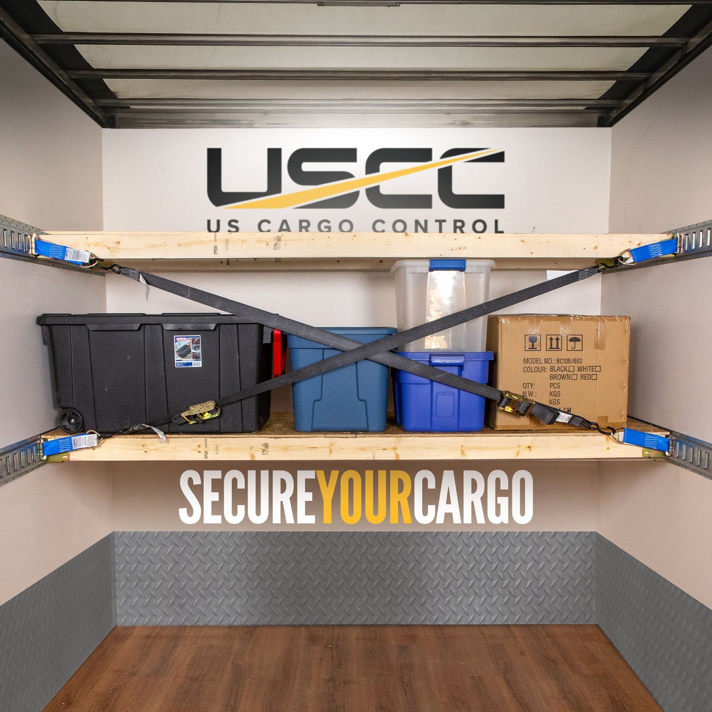 E Track Tie Down Rail Kit | Blue