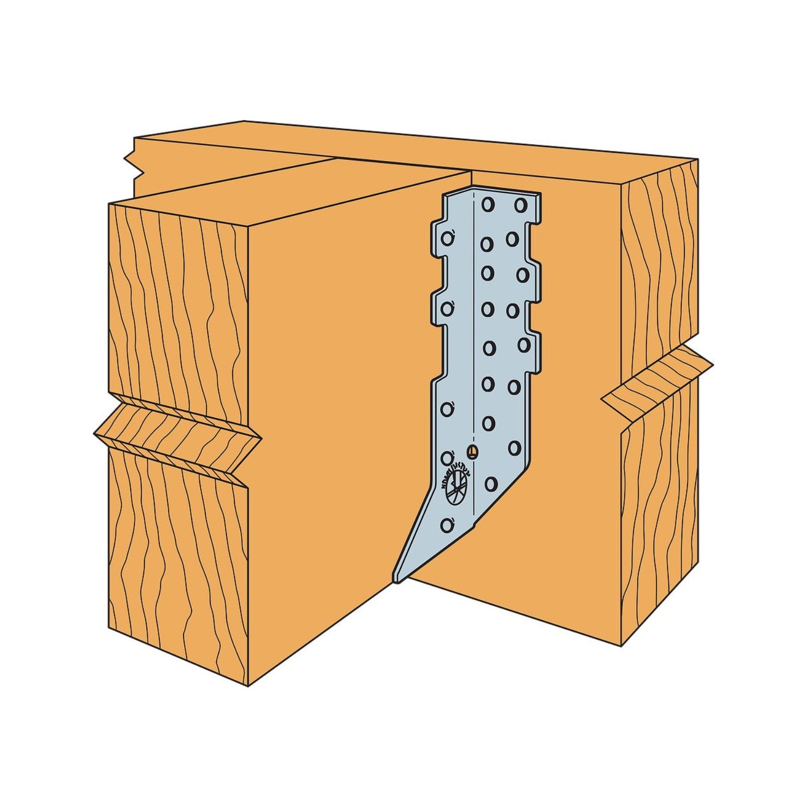 Simpson Strong-Tie HHUS Extra-Heavy U-Shaped Hanger with Double-Shear Nailing installation