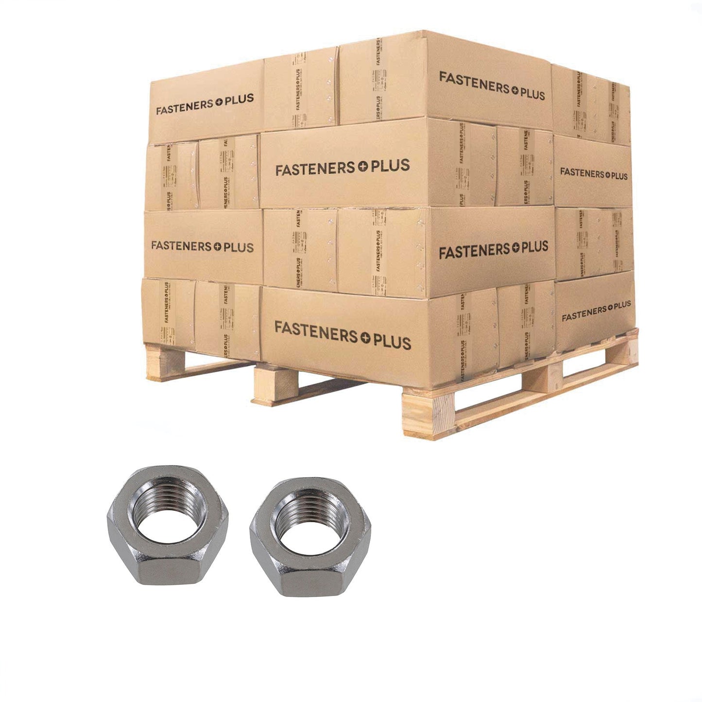 Conquest 1" F594 Hex Nut - 18-8 Stainless Steel, Qty. 3,600 - Pallet