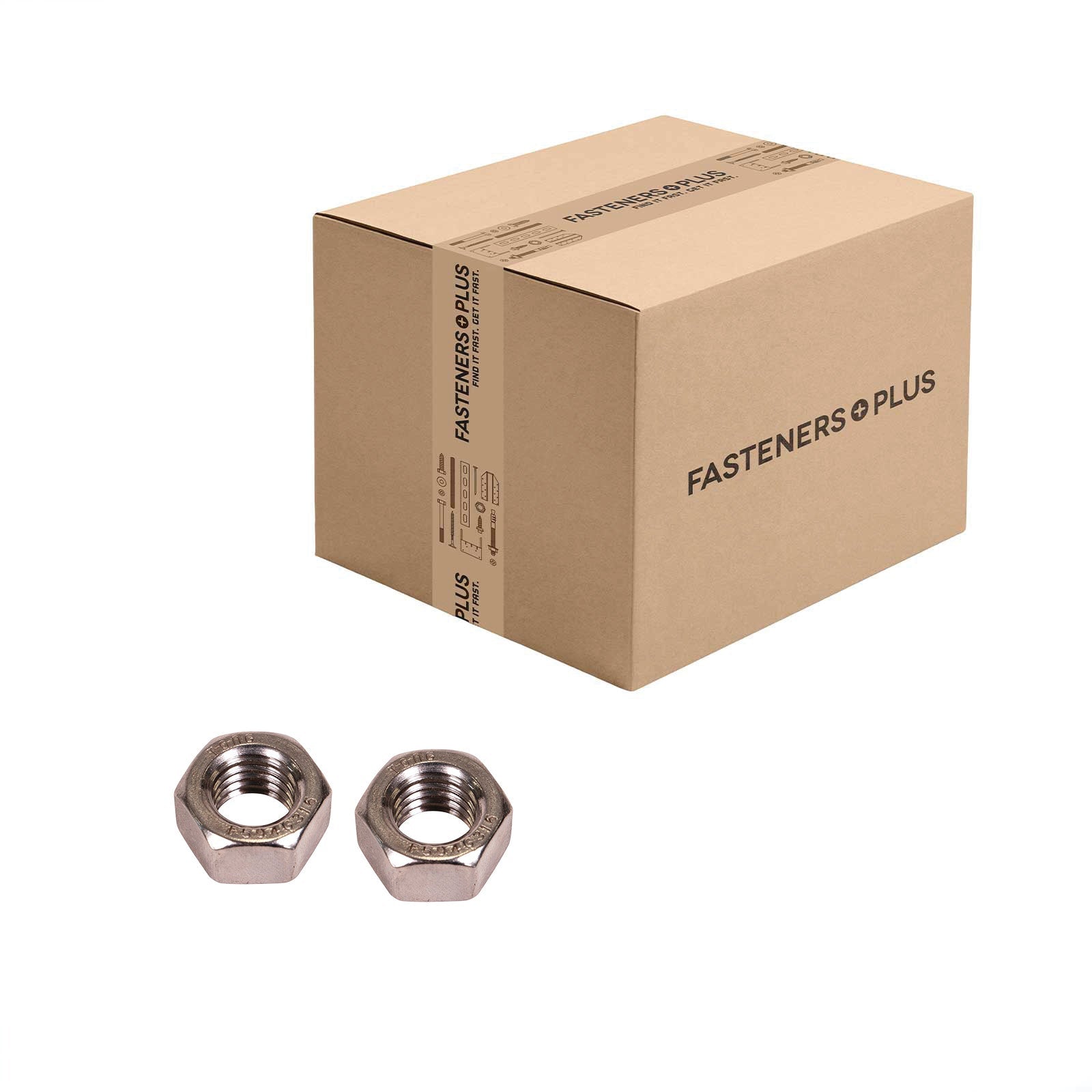 Conquest 1/2" F594 Hex Nut - 316 Stainless Steel, Qty. 800 - Carton