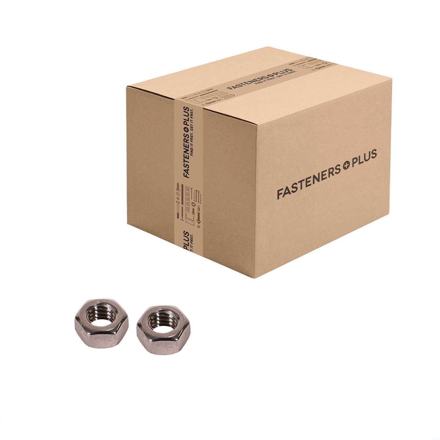 Conquest 1/4" F594 Hex Nut - 18-8 Stainless Steel, Qty. 5,000 - Carton