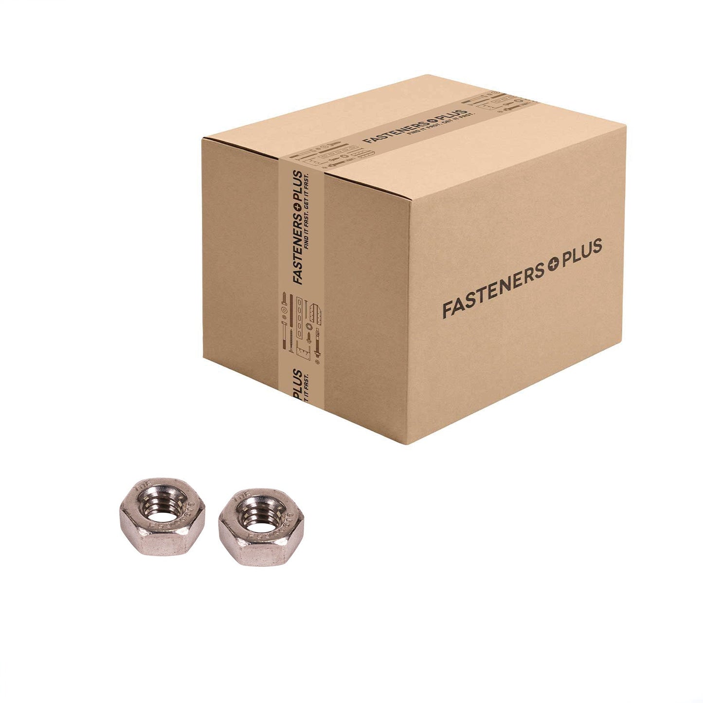 Conquest 1/4" F594 Hex Nut - 316 Stainless Steel, Qty. 3,000 - Carton