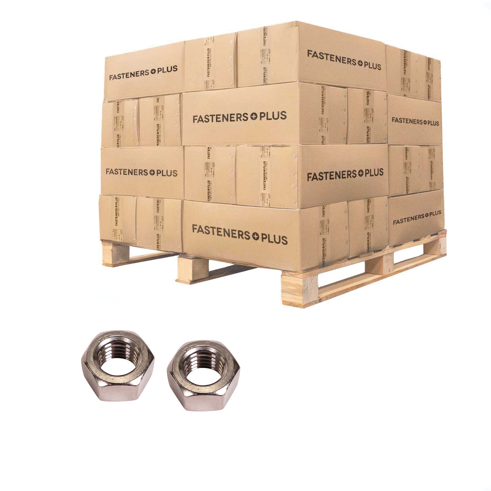 Conquest 5/8" F594 Hex Nut - 18-8 Stainless Steel, Qty. 18,000 - Pallet