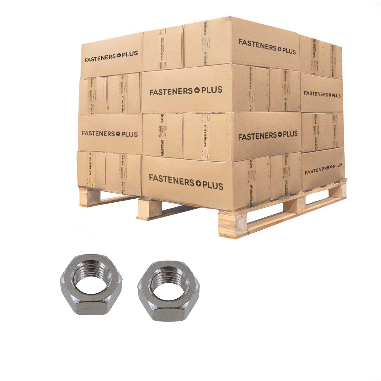 Conquest 7/8" F594 Hex Nut - 18-8 Stainless Steel, Qty. 7,200 - Pallet