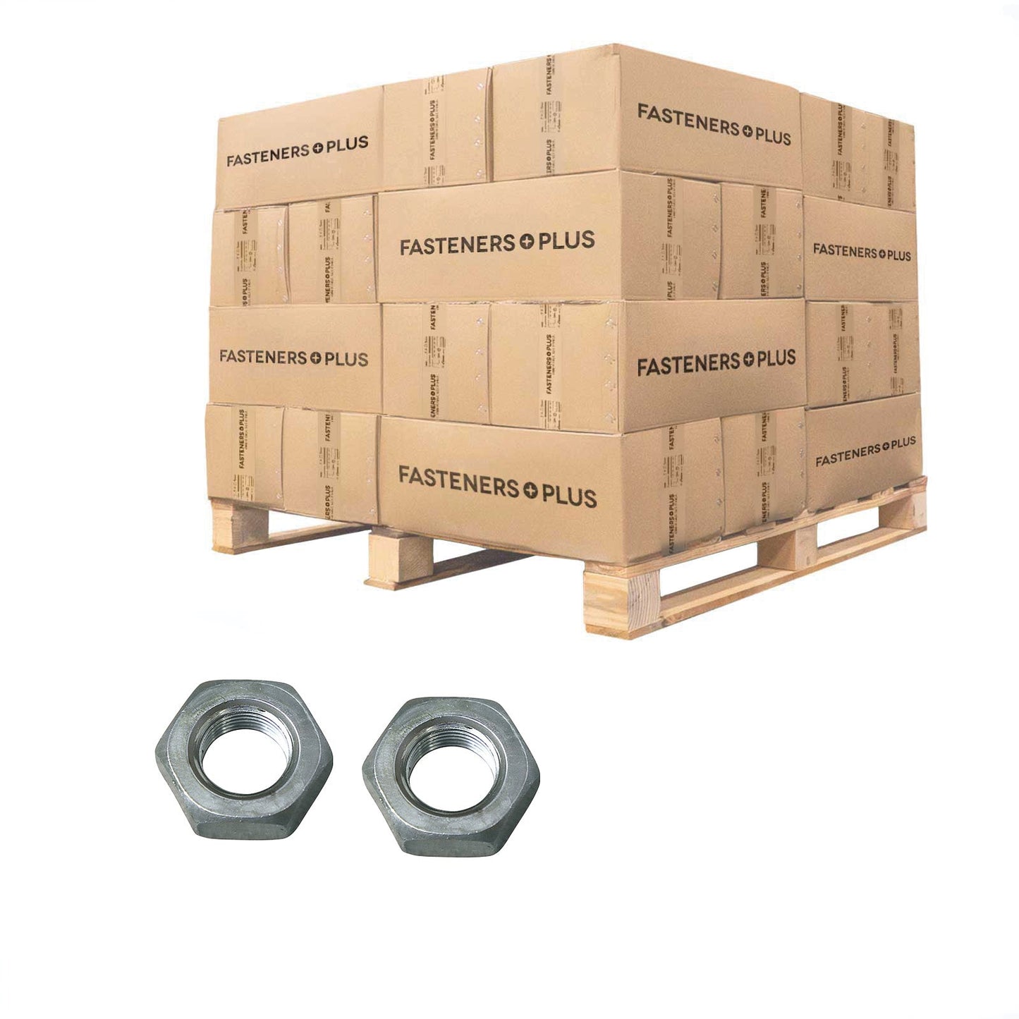 Conquest 1" Heavy Hex Nut, A563 Grade A - Plain, Qty. 4,500 - Pallet