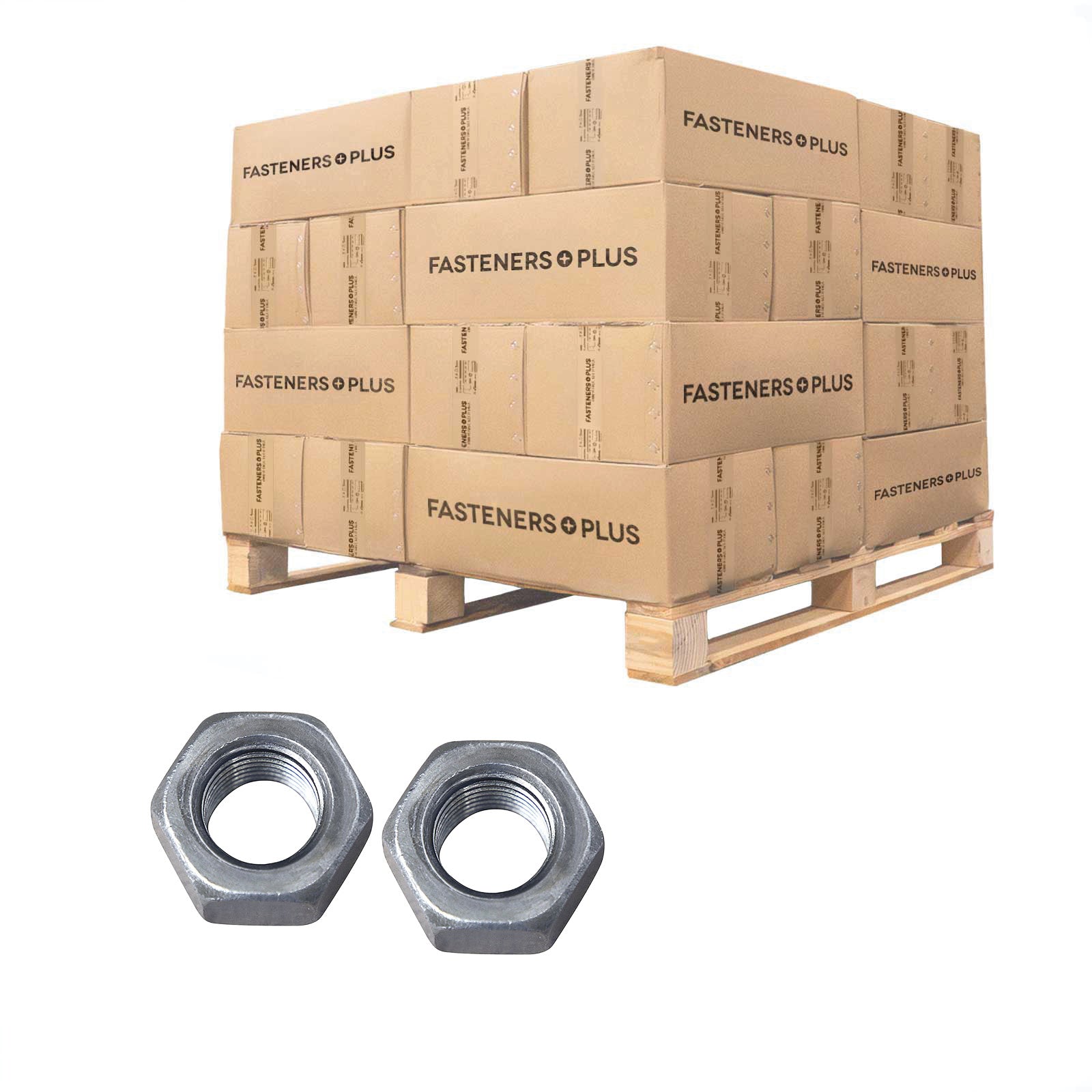 Conquest 1-1/4" Heavy Hex Nut, A563 Grade A - Plain, Qty. 1,800 - Pallet