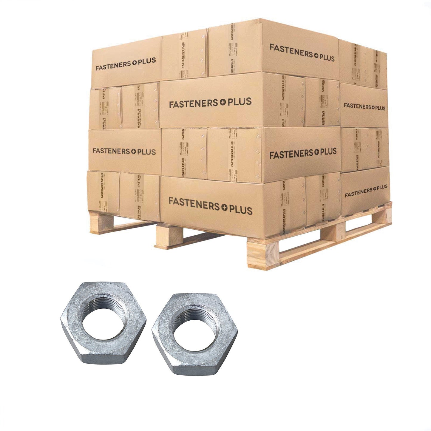 Conquest 1-1/4" Heavy Hex Nut, A563 Grade A - Hot Dip Galvanized, Qty. 1,800 - Pallet