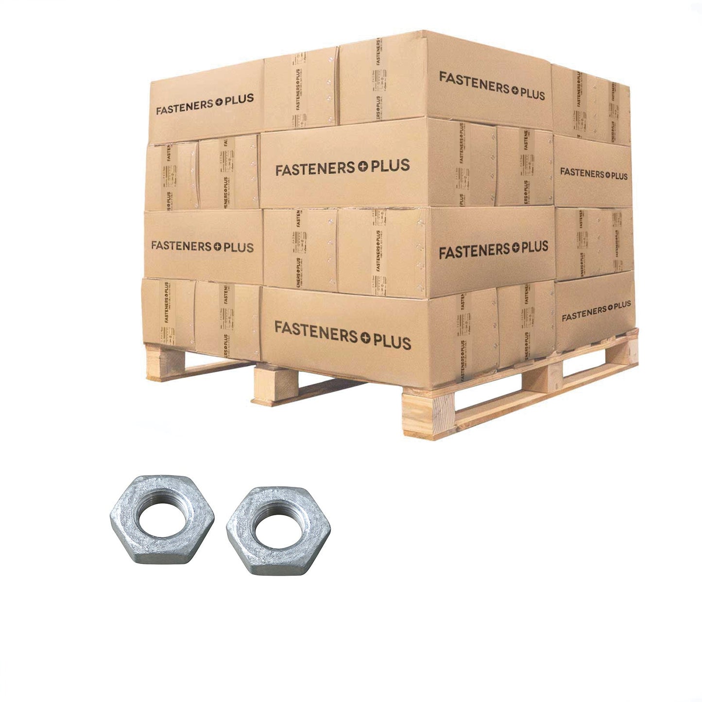 Conquest 1/2" Heavy Hex Nut, A563 Grade A - Hot Dip Galvanized, Qty. 28,800 - Pallet