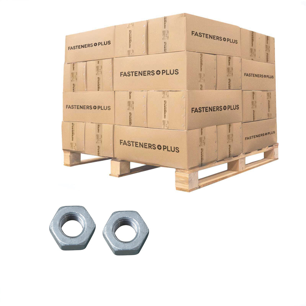 Conquest 5/8" Heavy Hex Nut, A563 Grade A - Hot Dip Galvanized, Qty. 14,400 - Pallet