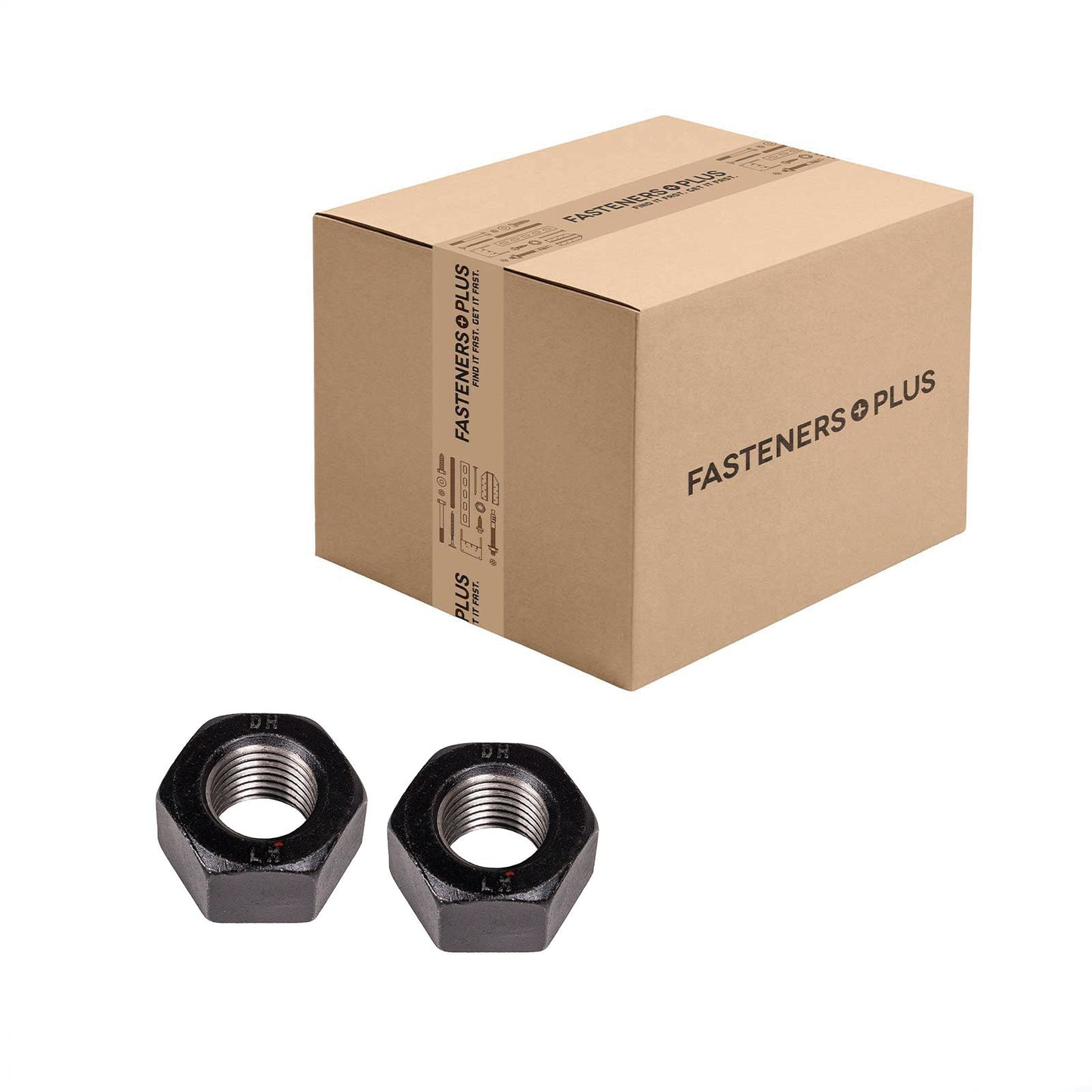 Conquest 1-1/4" A563 Grade DH Heavy Hex Nut - Plain, Qty. 75 - Carton