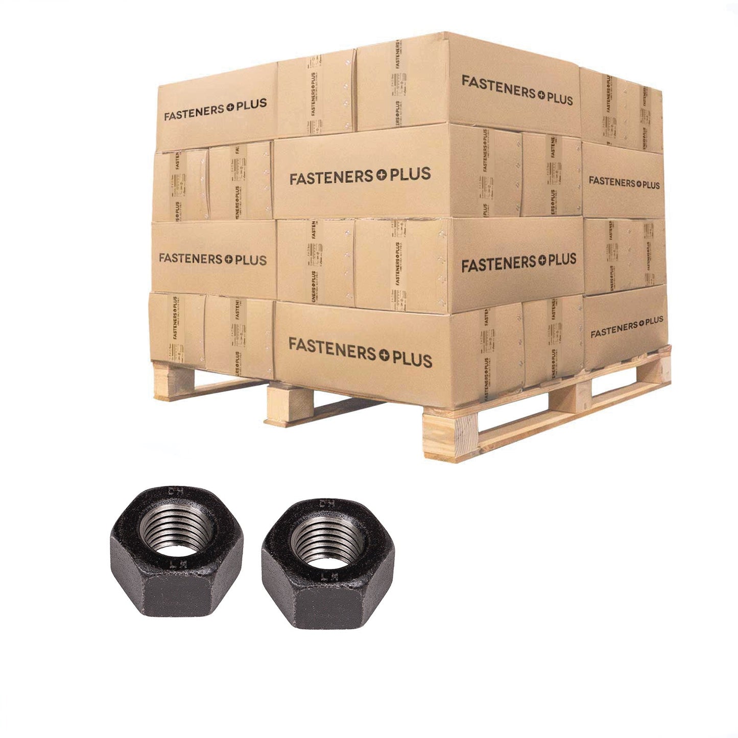 Conquest 1-1/8" A563 Grade DH Heavy Hex Nut - Plain, Qty. 2,700 - Pallet