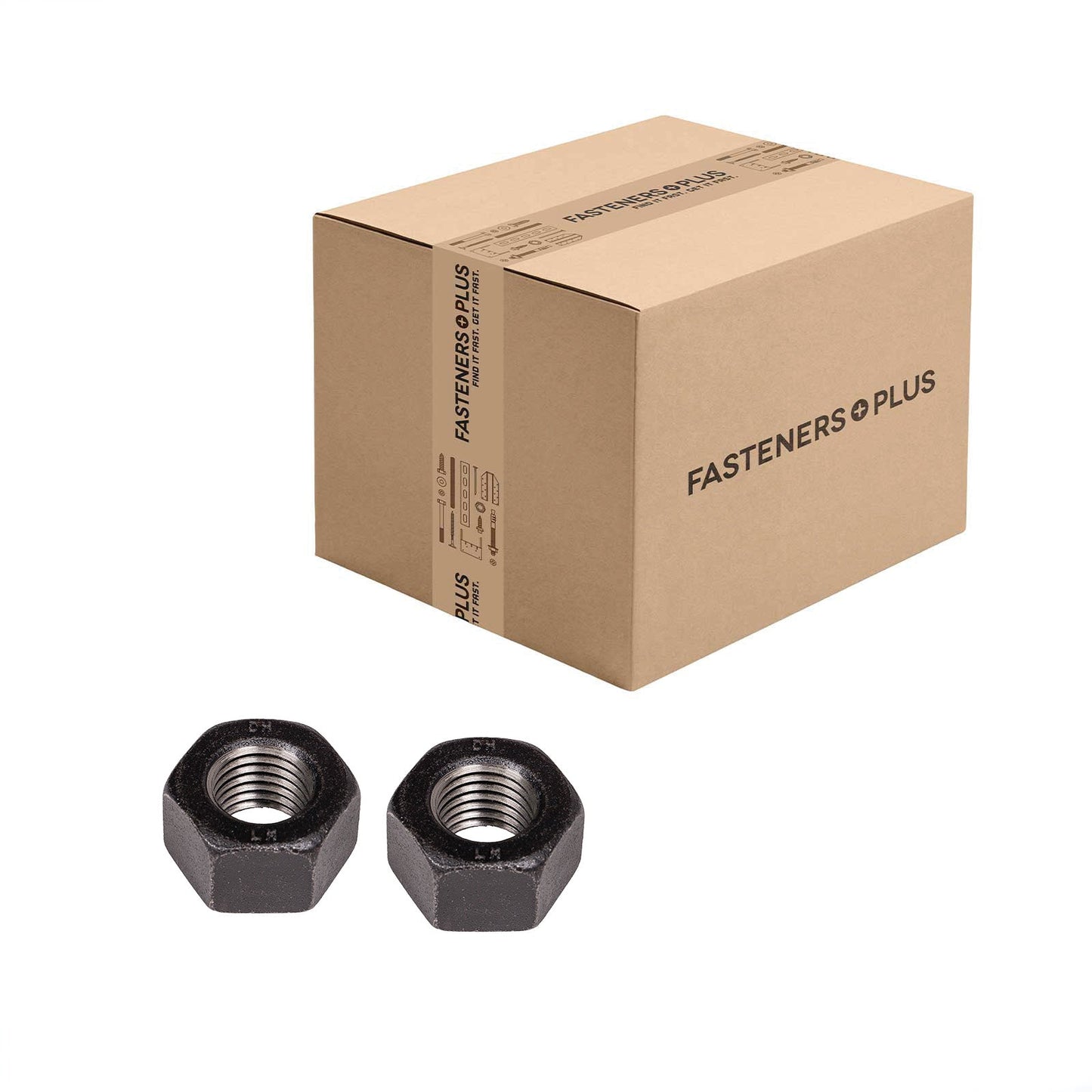 Conquest 1-1/8" A563 Grade DH Heavy Hex Nut - Plain, Qty. 75 - Carton
