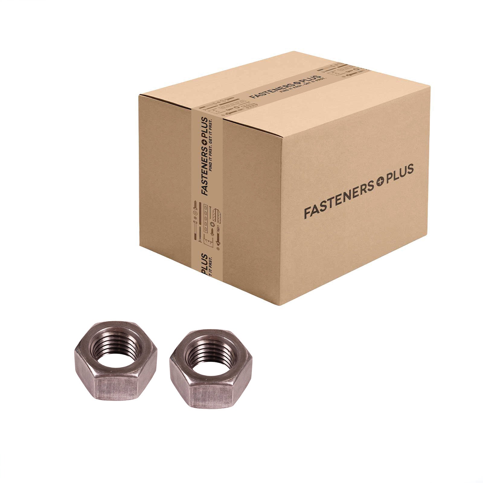 Conquest 1" Grade 2 Hex Nut - Plain, Qty. 150 - Carton
