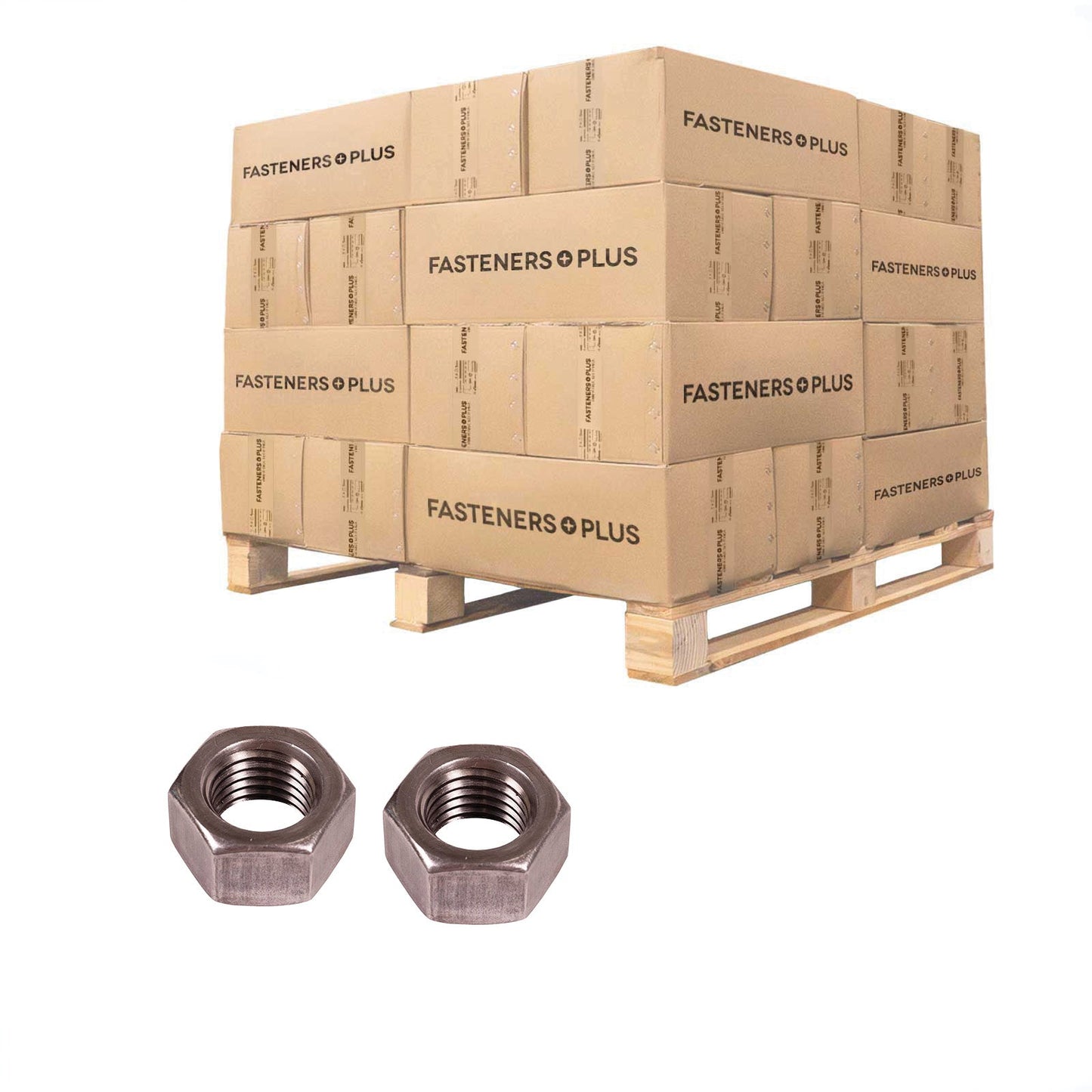 Conquest 1" Grade 2 Hex Nut - Plain, Qty. 6,750 - Pallet