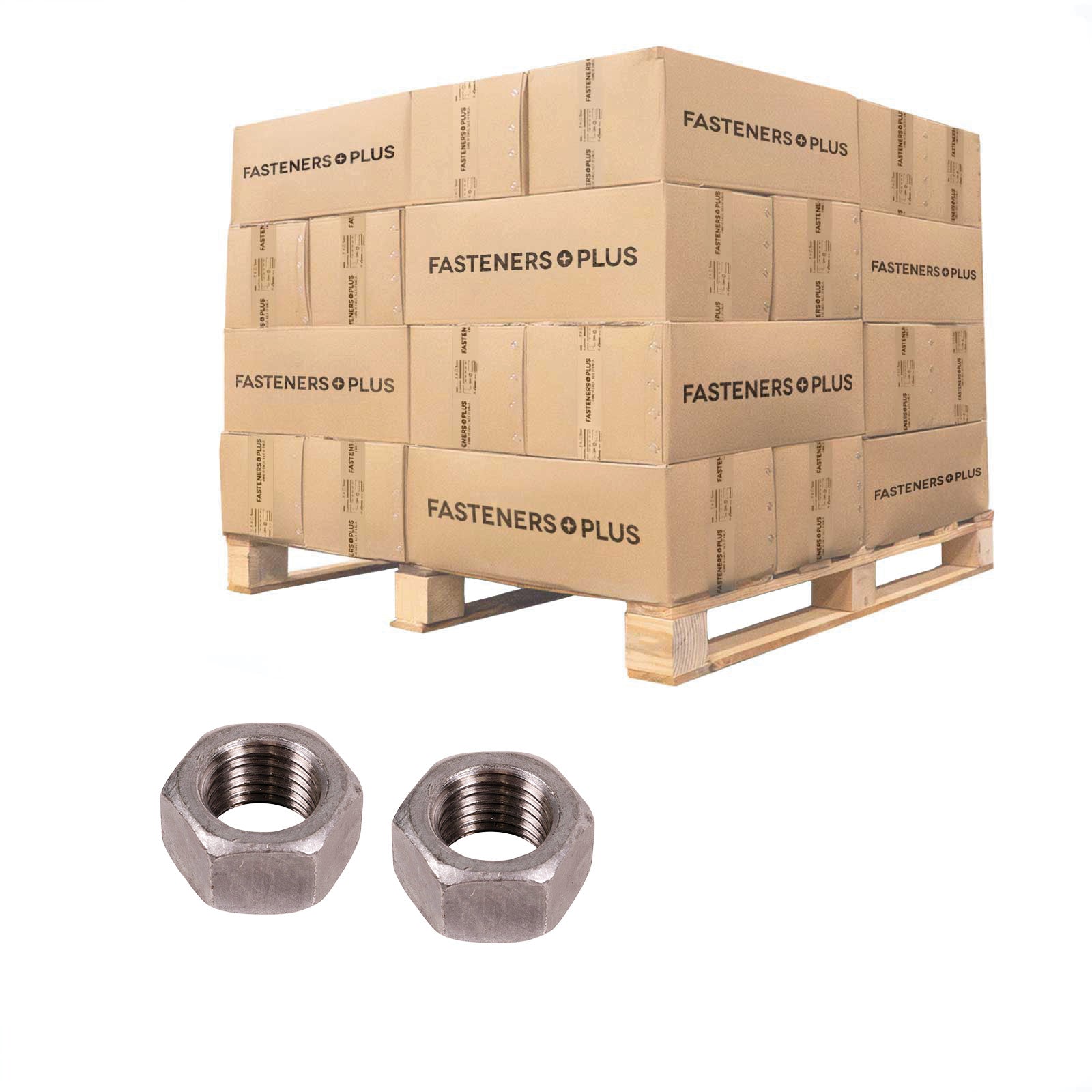 Conquest 1-1/4" Grade 2 Hex Nut - Hot Dip Galvanized, Qty. 3,360 - Pallet
