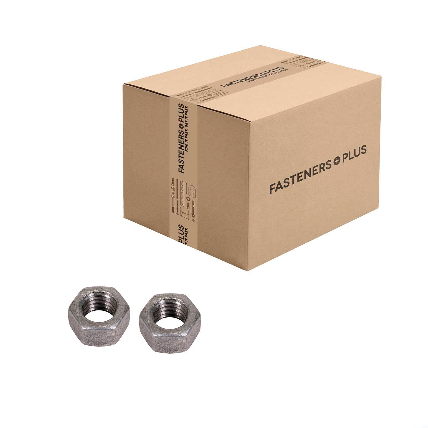 Conquest 1/2" Grade 2 Hex Nut - Hot Dip Galvanized, Qty. 1,200 - Carton