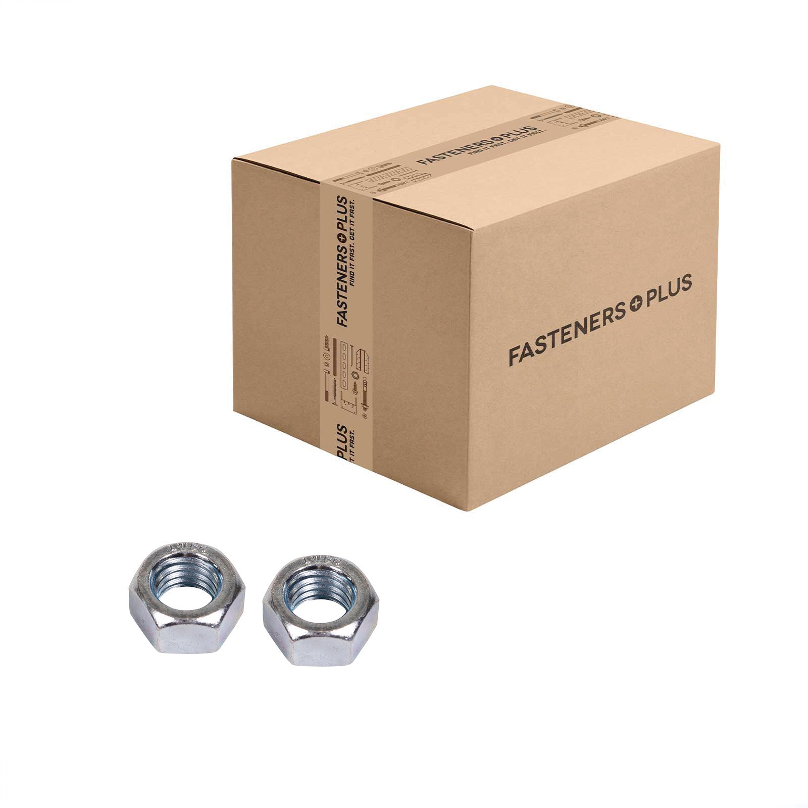 Conquest 1/2" Grade 2 Hex Nut - Zinc Plated, Qty. 1,000 - Carton