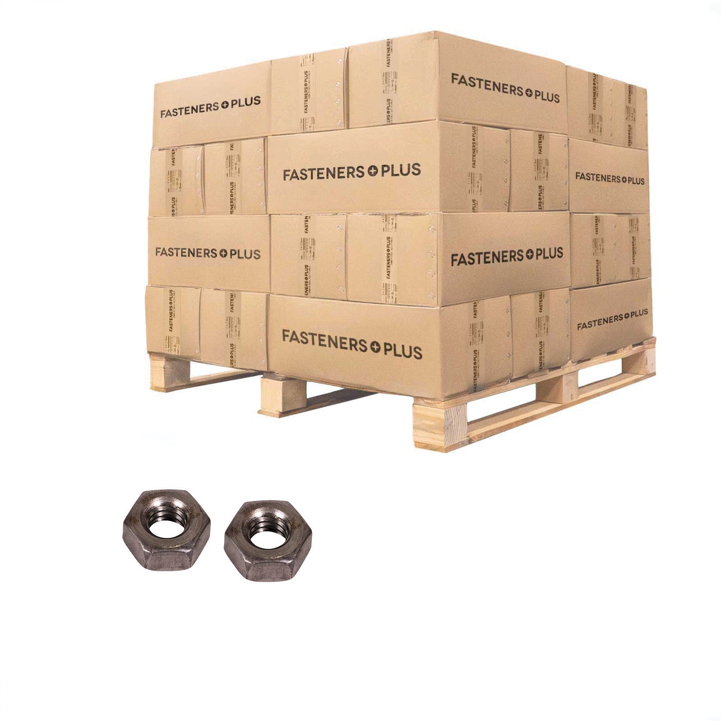 Conquest 1/4" Grade 2 Hex Nut - Plain, Qty. 270,000 - Pallet
