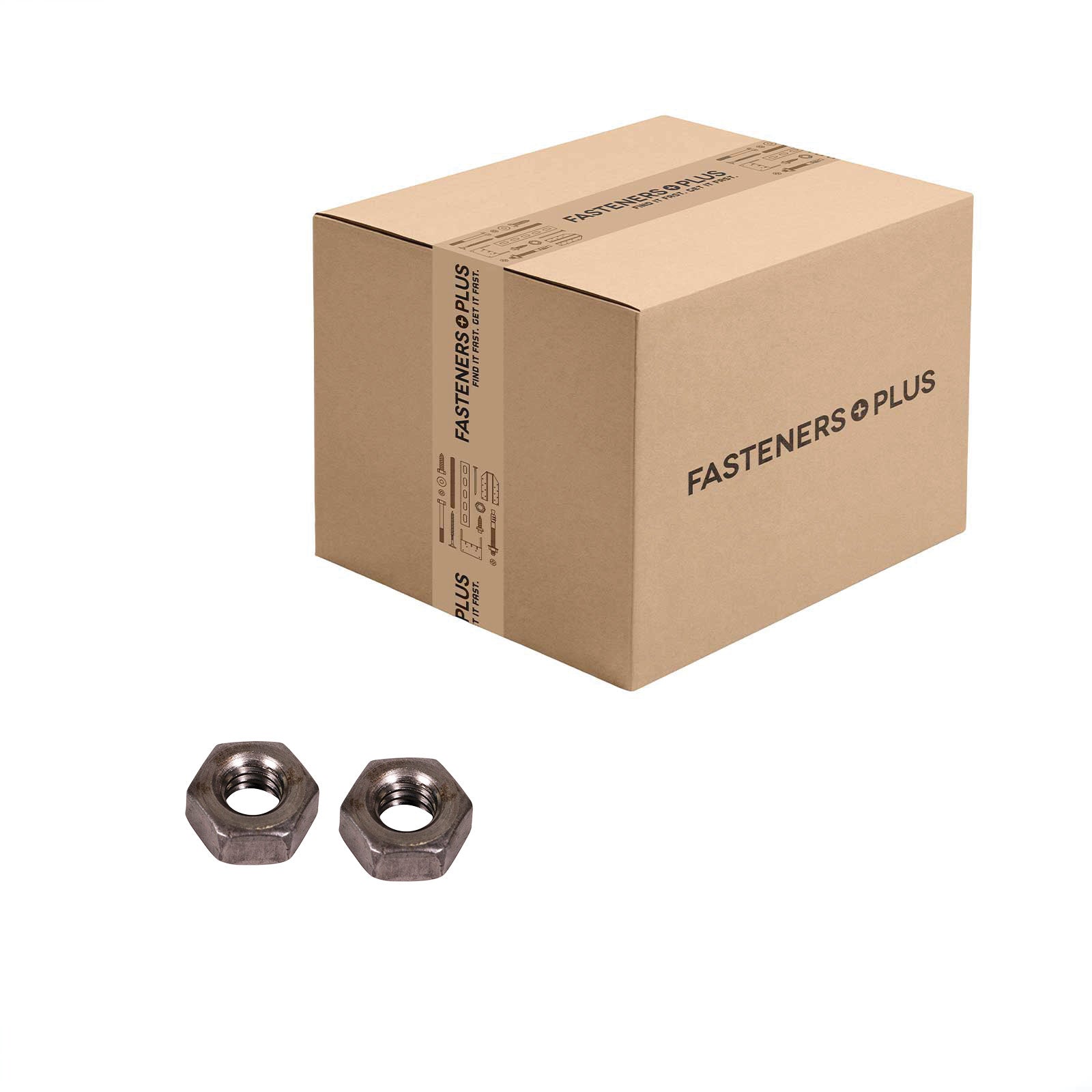 Conquest 1/4" Grade 2 Hex Nut - Plain, Qty. 6,000 - Carton