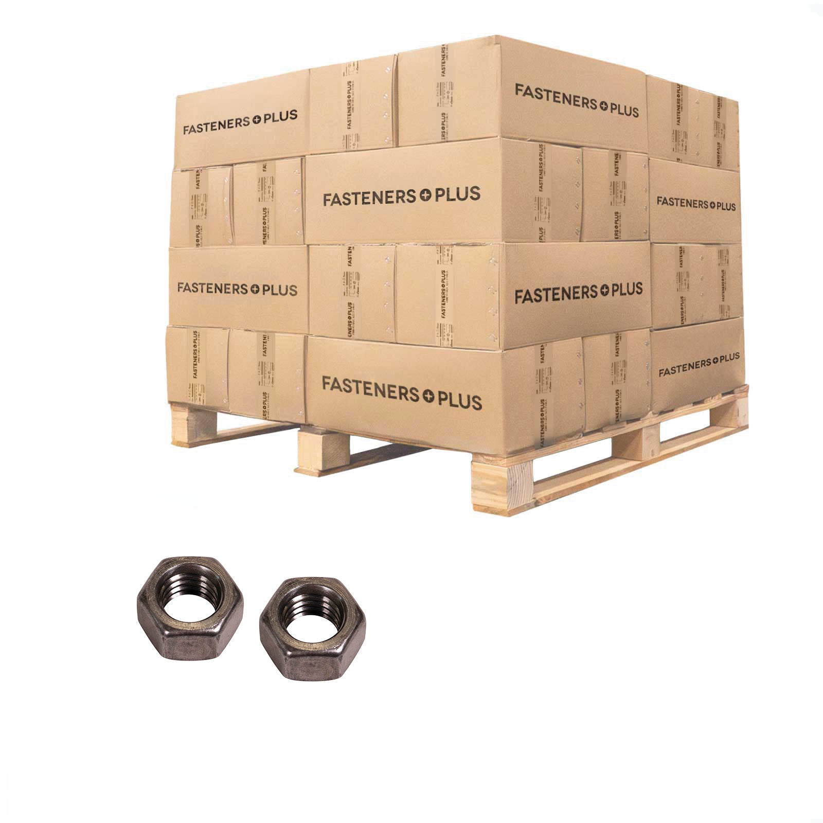 Conquest 3/8" Grade 2 Hex Nut - Plain, Qty. 135,000 - Pallet