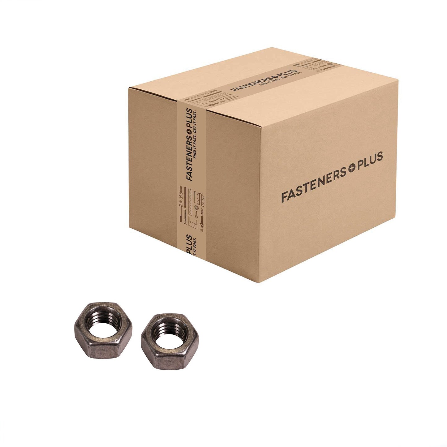 Conquest 3/8" Grade 2 Hex Nut - Plain, Qty. 3,000 - Carton