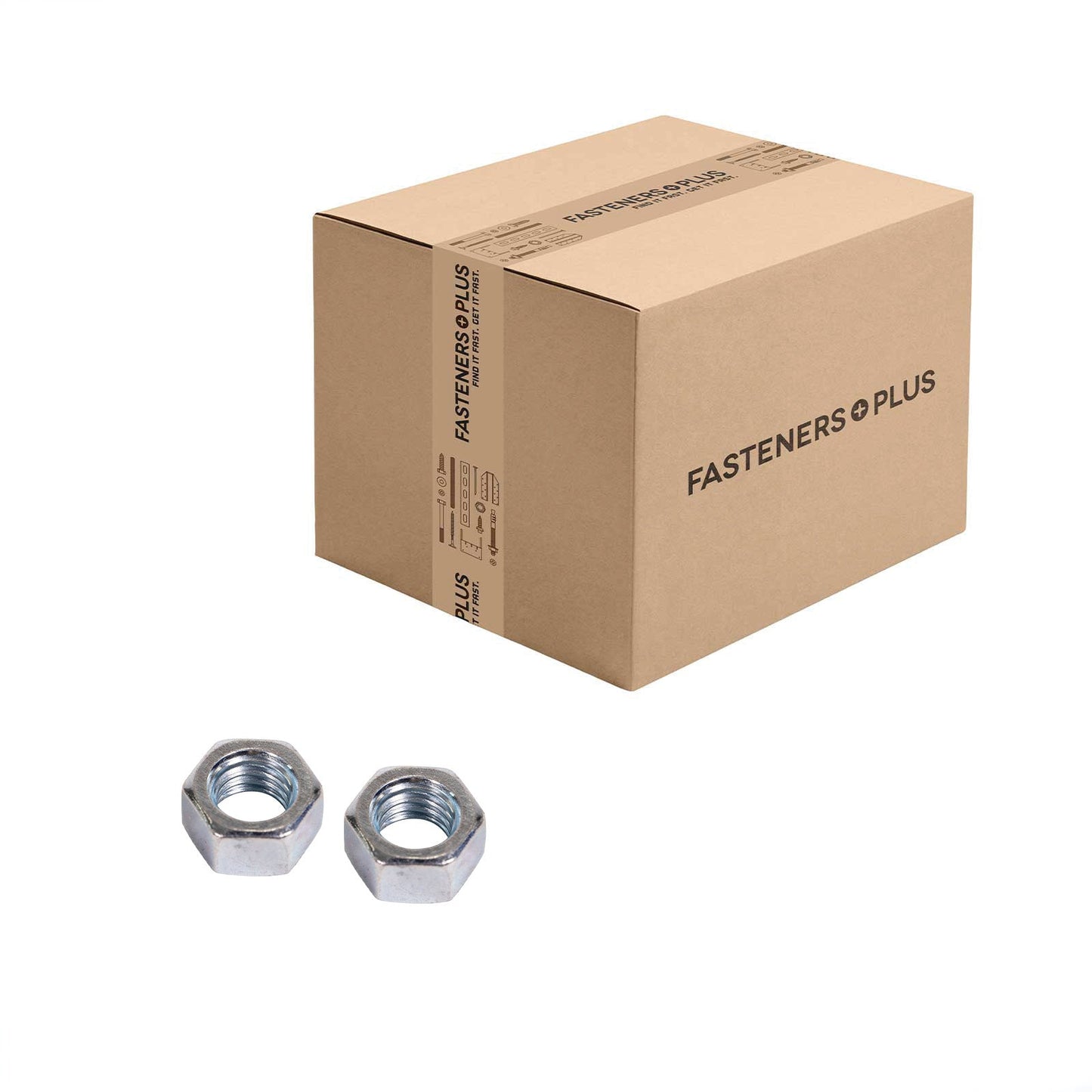Conquest 3/8" Grade 2 Hex Nut - Zinc Plated, Qty. 3,000 - Carton