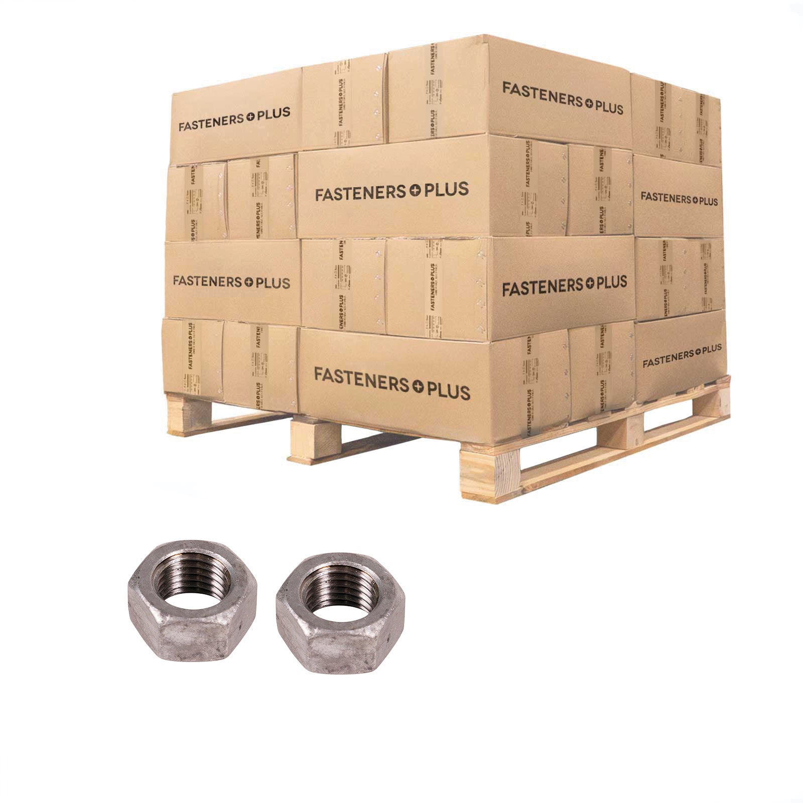 Conquest 7/8" Grade 2 Hex Nut - Hot Dip Galvanized, Qty. 11,250 - Pallet