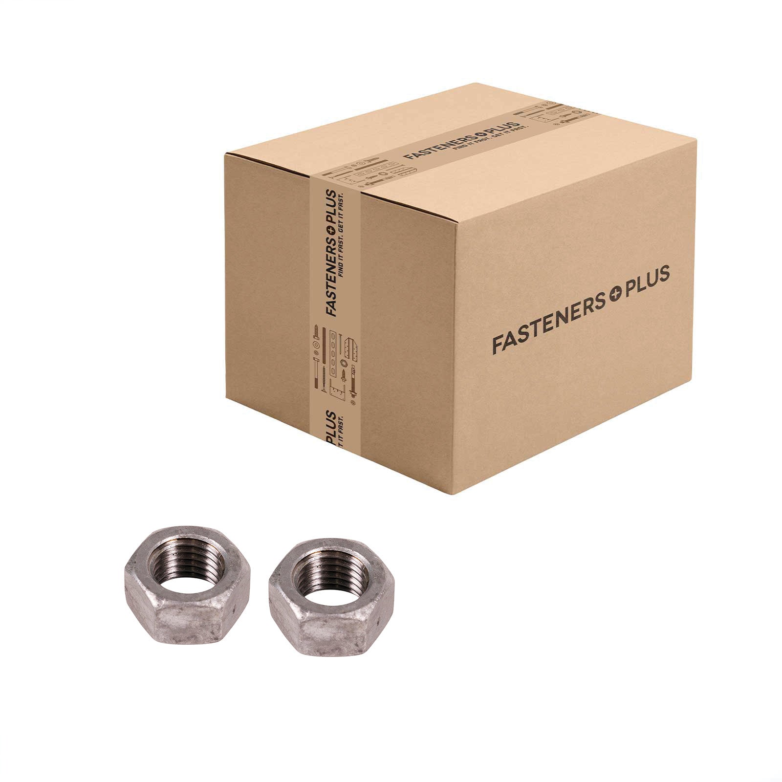 Conquest 7/8" Grade 2 Hex Nut - Hot Dip Galvanized, Qty. 250 - Carton