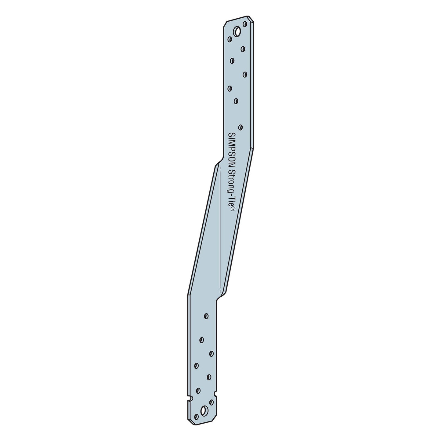 Simpson HTS16-REV Heavy Twist Strap, Reverse Bend Illustration