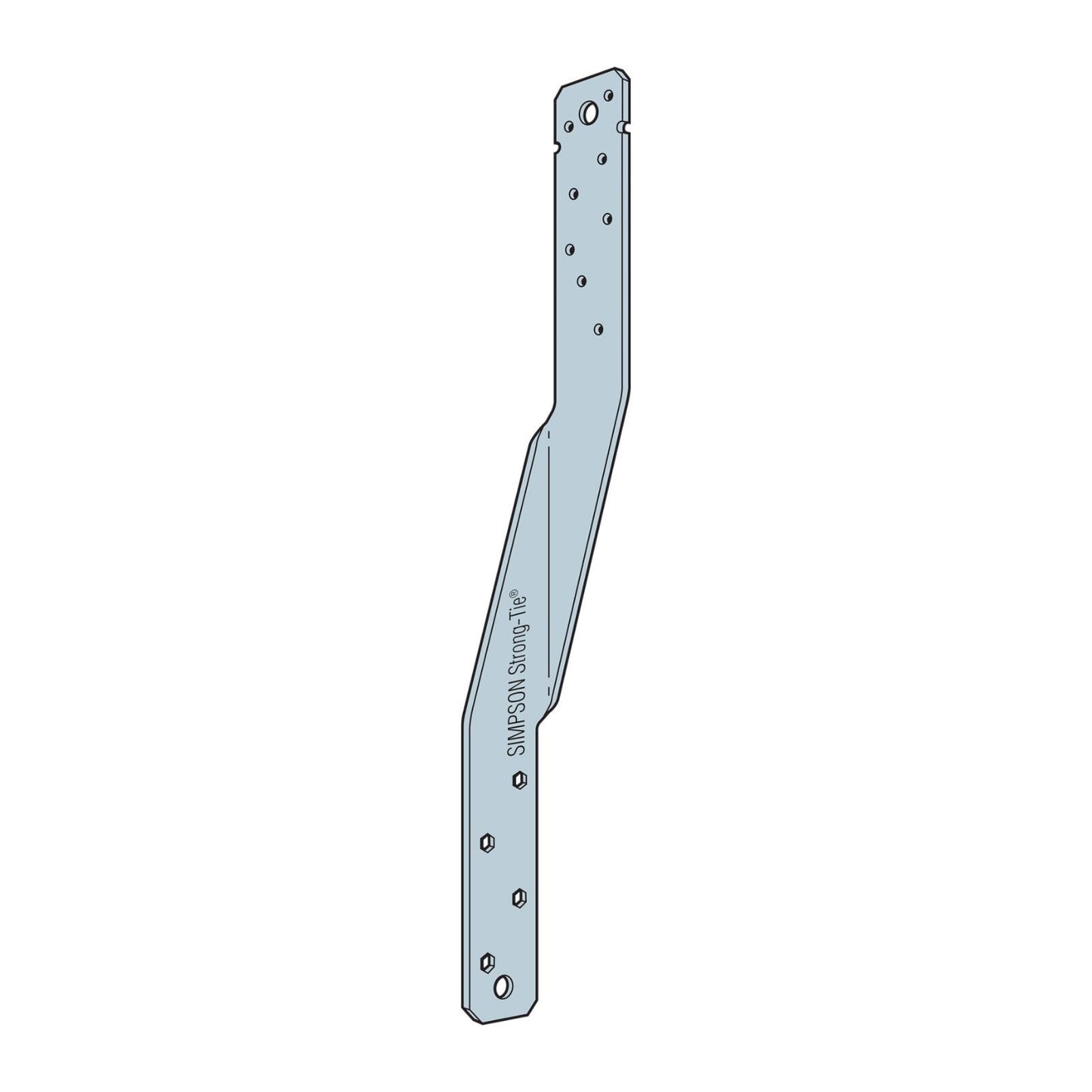 Simpson Strong-Tie HTSM 16" Heavy Masonry Twist Strap - Hot Dip Galvanized | Made to Order, Non-Returnable