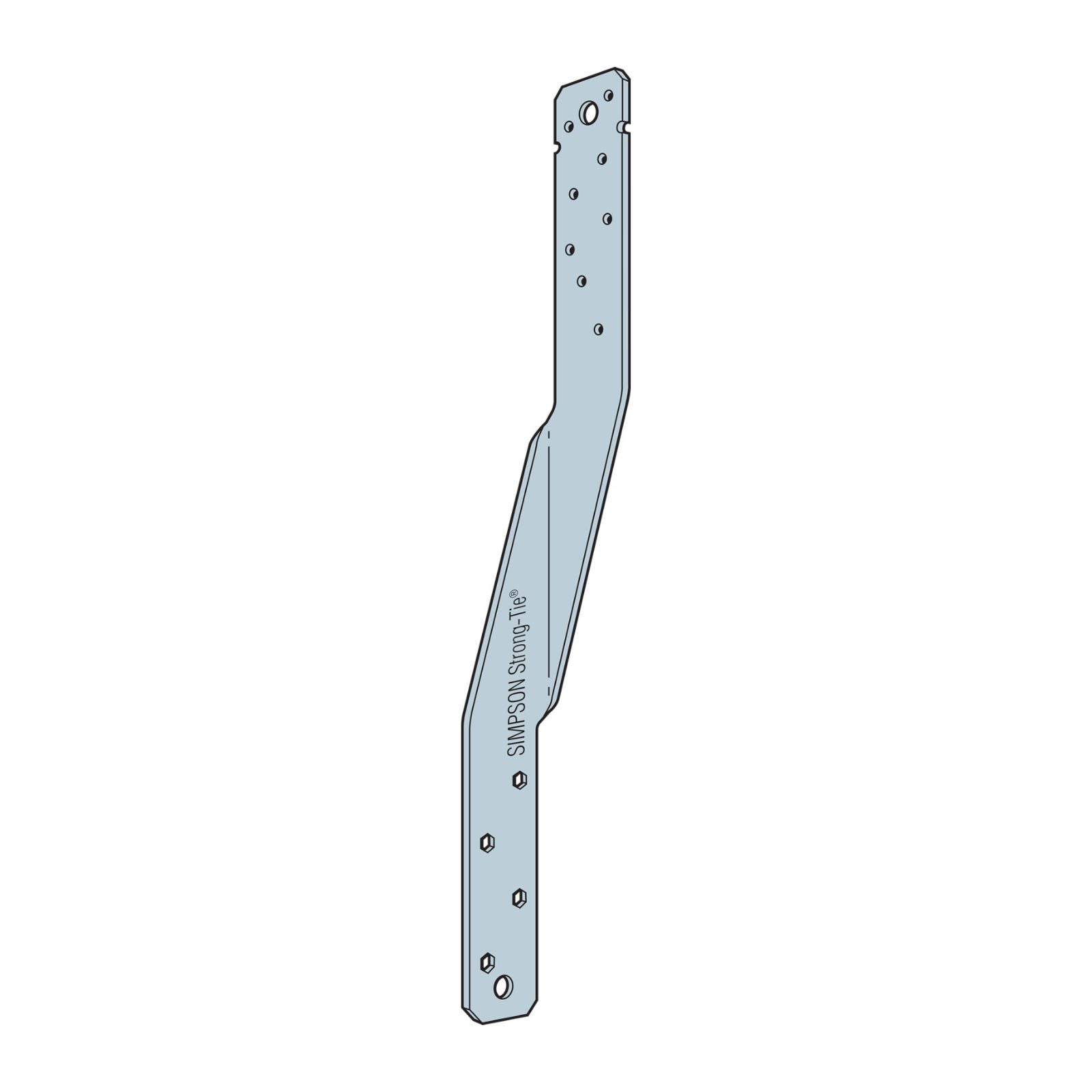 Simpson Strong-Tie HTSM 16" Heavy Masonry Twist Strap - Hot Dip Galvanized | Made to Order, Non-Returnable