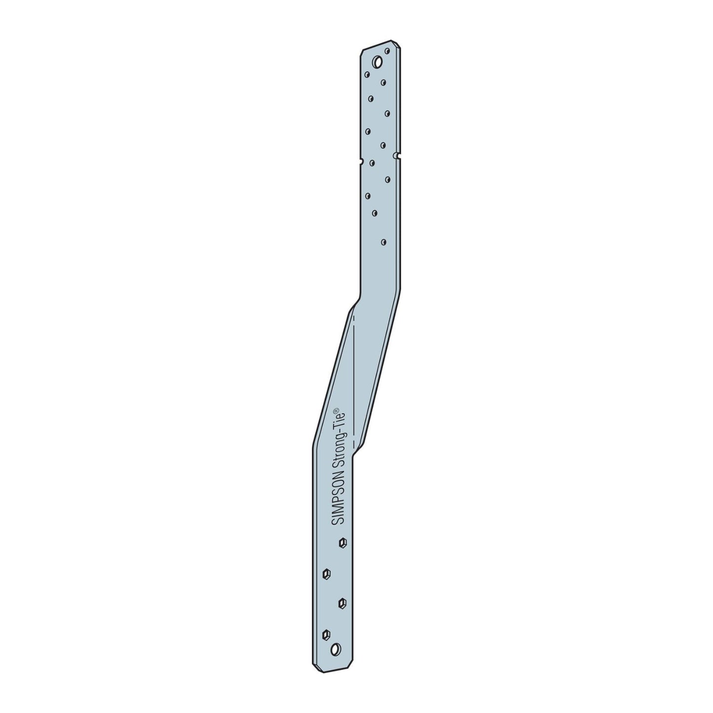 Simpson Strong-Tie HTSM 20" Heavy Masonry Twist Strap - Hot Dip Galvanized | Made to Order, Non-Returnable