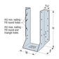 Simpson HU210-2 Double 2x10 Face Mount Joist Hanger illustration
