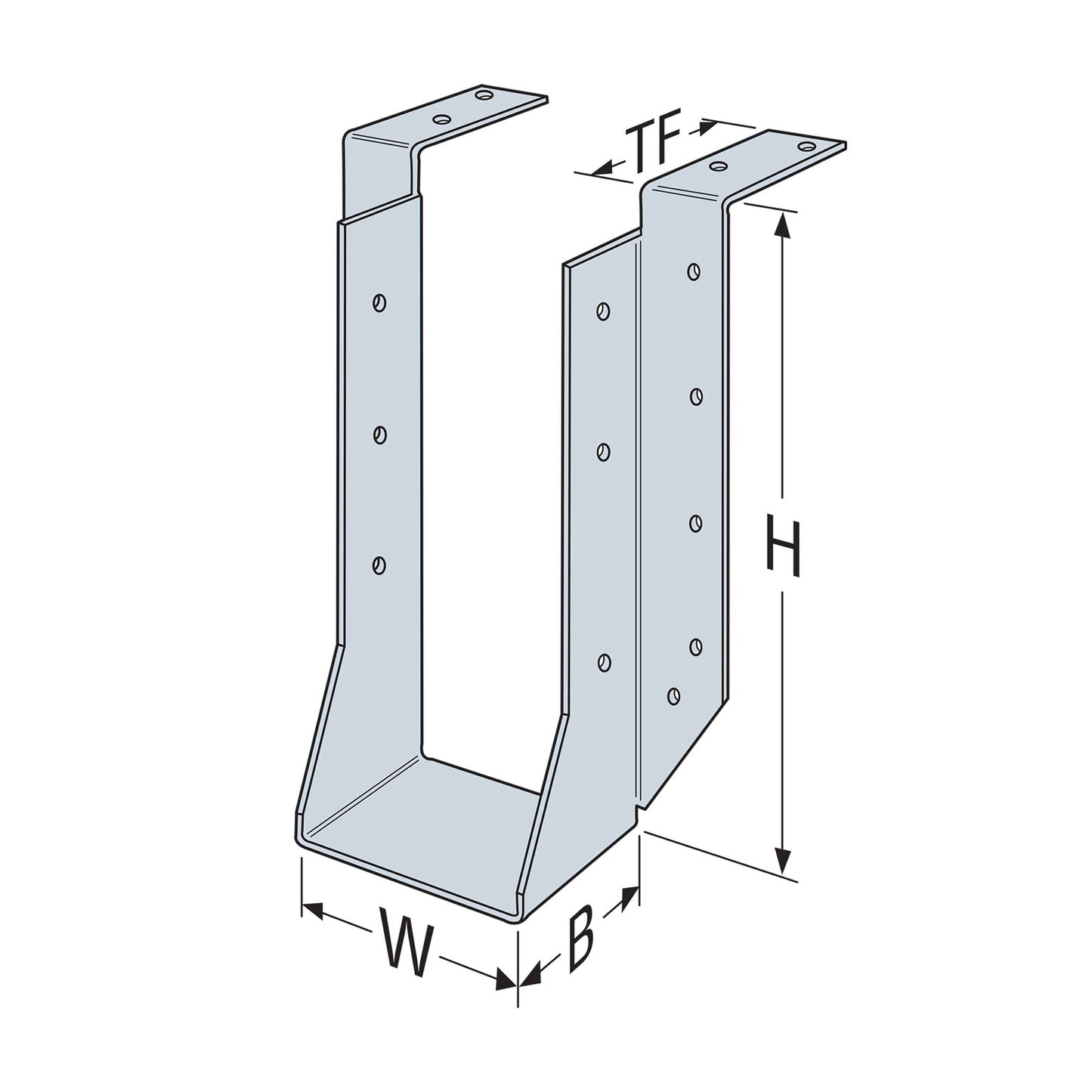 Simpson HU316TF 3 x 16 Top Flange Face Mount Hanger - G90 Galvanized