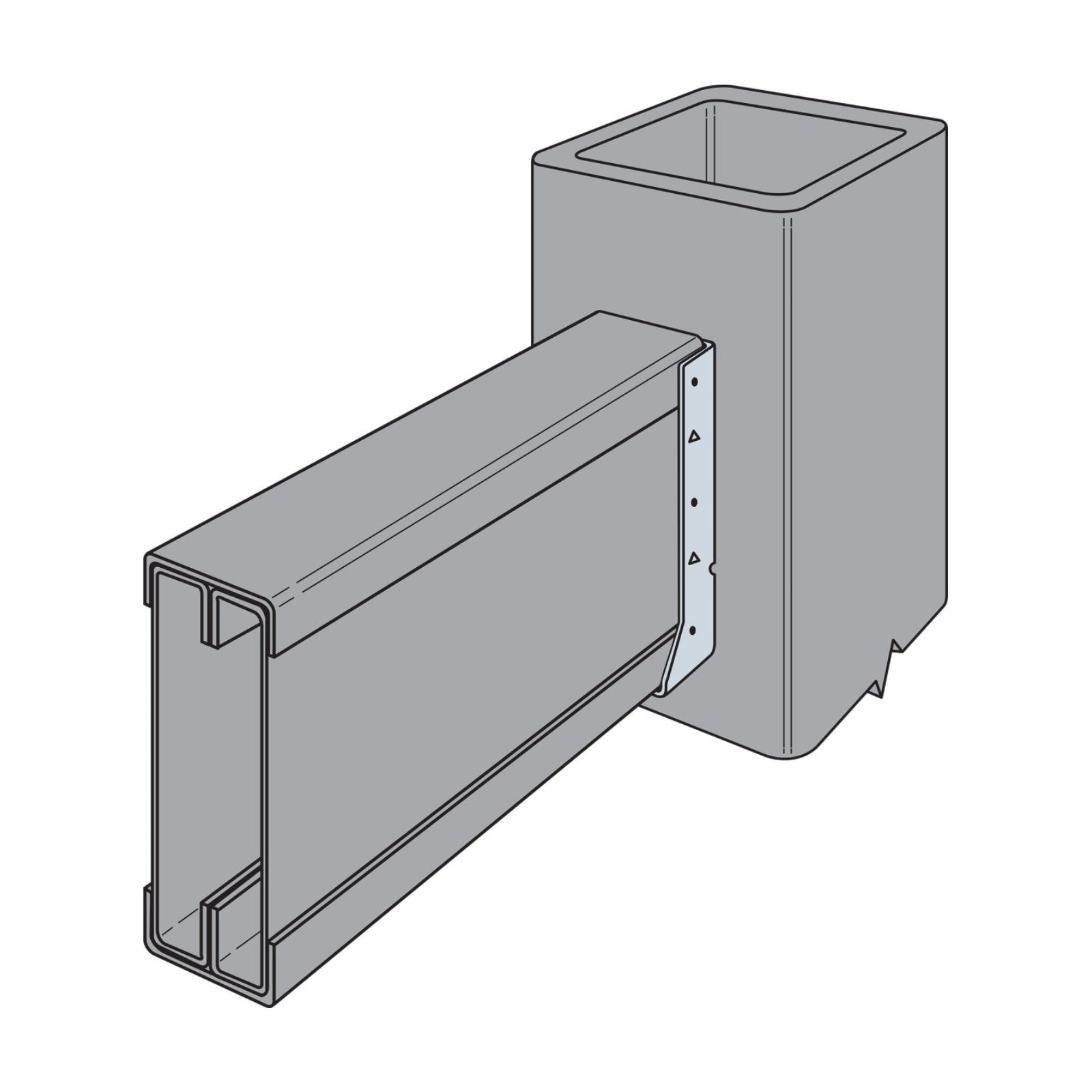 Simpson HUC216-2 Heavy Concealed-Flange Face-Mount Joist Hanger - Made to Order, Non-returnable