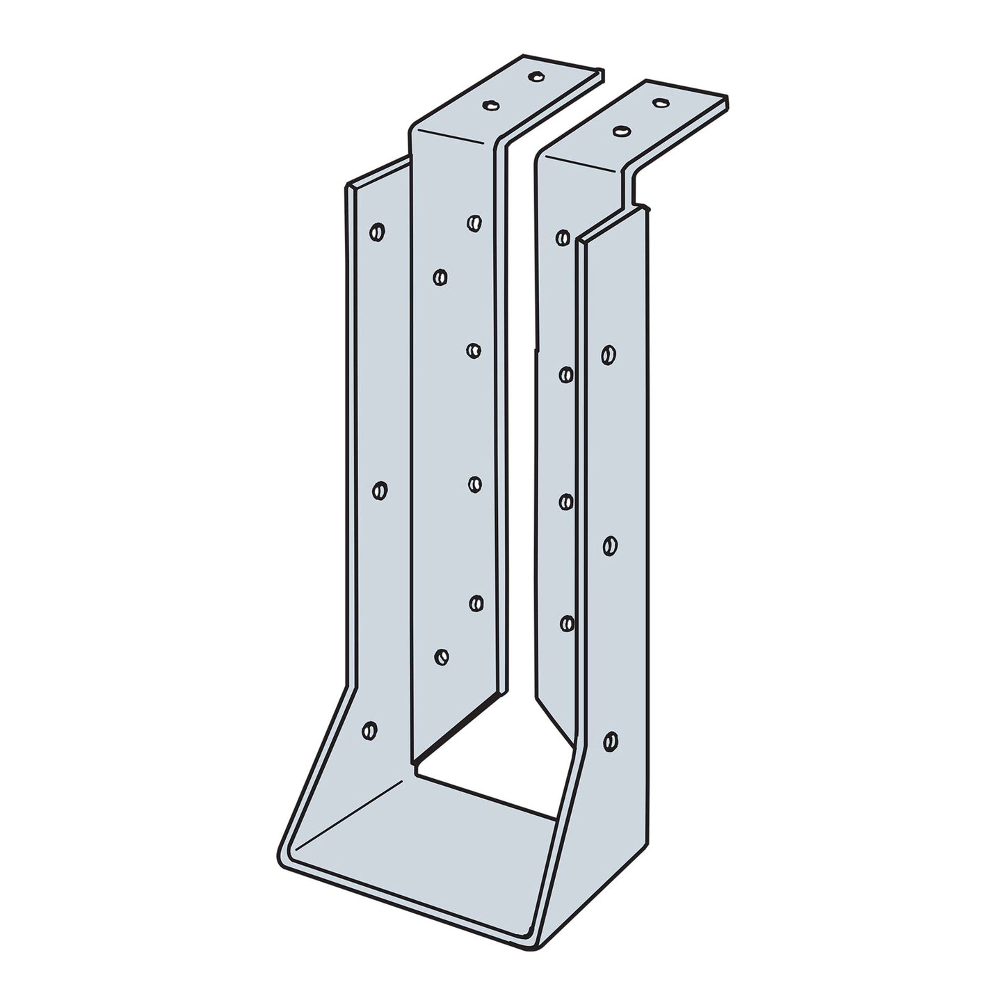 Simpson HUC312TF Heavy Top-Flange Hanger with Concealed Flanges - G90 Galvanized