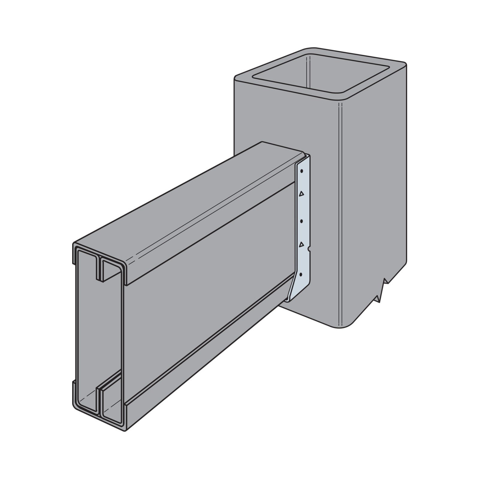 Simpson HUC410SS Heavy Top-Flange Hanger with Concealed Flanges - Stainless Steel