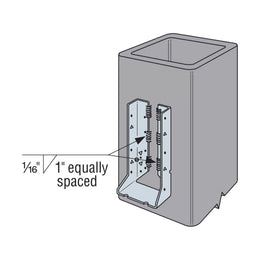 Huc68 Simpson Strong-Tie HUC68 6x8 Concealed Flange Heavy Face Mount Hanger ...